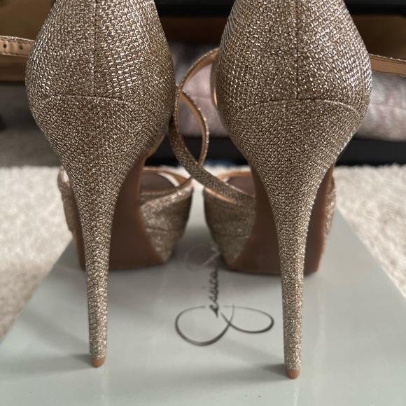 Jessica Simpson sparkling mesh champagne gold - Picture 5 of 10